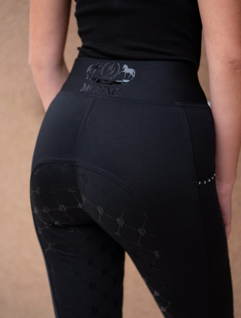 JD ATTACK Legginsy jeździeckie CECILE 2.0 CRYSTAL CZARNE L