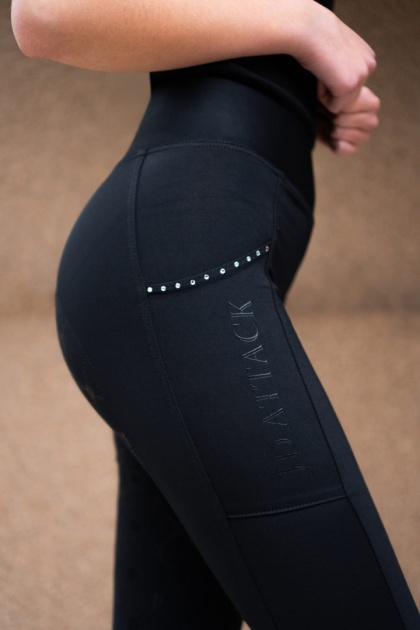 JD ATTACK Legginsy jeździeckie CECILE 2.0 CRYSTAL CZARNE M