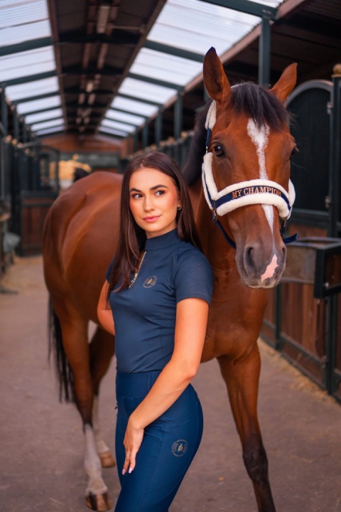 JD ATTACK Legginsy jeździeckie GINNY TECH GRANATOWY XS