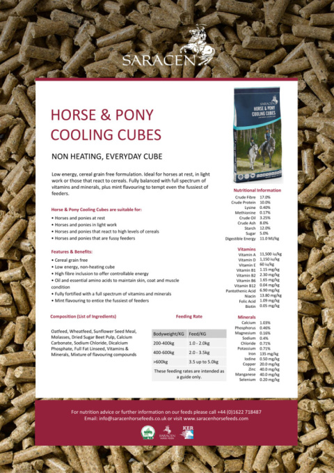 SARACEN HORSE&PONY COOLING CUBES 20kg