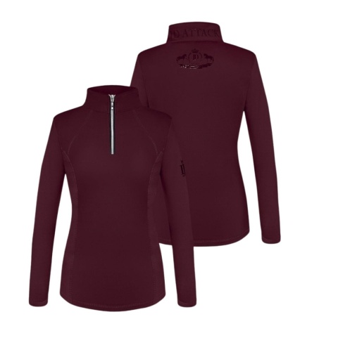 JD ATTACK Bluzka techniczna z długim rękawem CECILE BORDOWY S