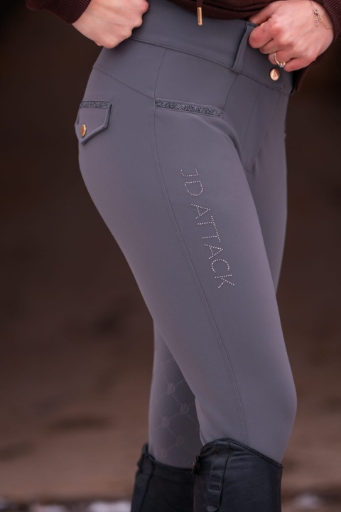 JD ATTACK Bryczesy ELISSE SZARY XS