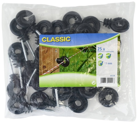 KERBL Izolator okrągły do plecionek i drutu BASIC 25 szt